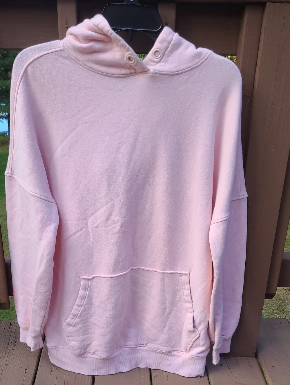 UGG Light Pink ADRYANNE Hooded Pullover Sweatshirt XS Oversized
